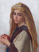 William-Adolphe Bouguereau Girl with a pomegranate Germany oil painting artist